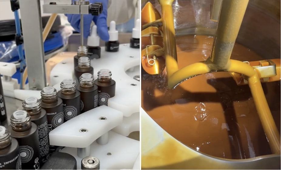 tan drops in the lab